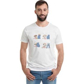 Qivi My Neighbor Komşum Totoro Baskılı Beyaz Erkek T-shirt