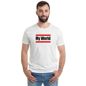 Qivi My World Baskılı Beyaz Erkek T-shirt