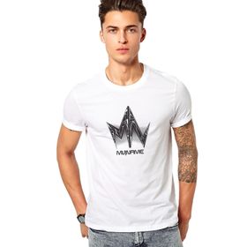 Qivi Myname Baskılı Beyaz Erkek T-shirt