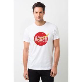 Qivi Nasa Baskılı Beyaz Erkek T-shirt