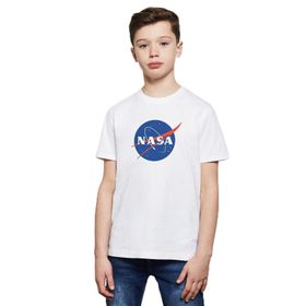 Qivi Nasa Baskılı Unisex Çocuk Beyaz T-shirt