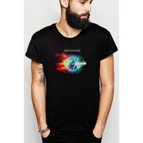 Qivi New Logo Dream Theater Metal Rock Baskılı Siyah Erkek Örme T-shirt