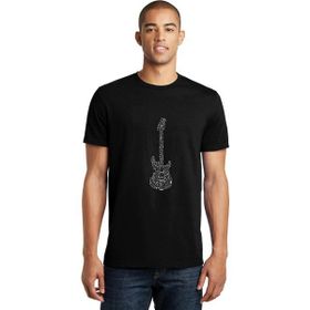 Qivi Notalar Gitar Music Baskılı Siyah Erkek Örme T-shirt