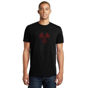 Qivi Nükleer Baskılı Siyah Erkek Örme T-shirt
