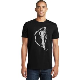 Qivi One Piece Baskılı Siyah Erkek Örme T-shirt