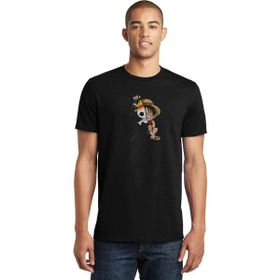 Qivi One Piece Baskılı Siyah Erkek Örme T-shirt