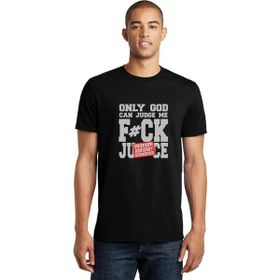 Qivi Only God Can Judge Me Fck Ju Ce Baskılı Siyah Erkek Örme T-shirt