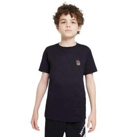 Qivi Panda Baskılı Unisex Çocuk Siyah T-shirt