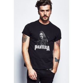 Qivi Pantera Dimebag Scratch Baskılı Siyah Erkek Örme T-shirt