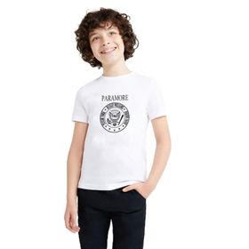 Qivi Paramore Baskılı Siyah Unisex Çocuk T-shirt