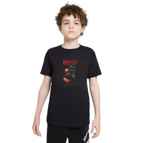 Qivi Peace Baskılı Siyah Unisex Çocuk T-shirt