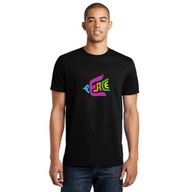 Qivi Peace Colours Mix Baskılı Siyah Erkek Örme T-shirt