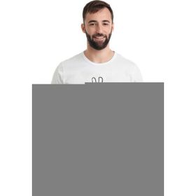 Qivi Peace Win Baskılı Beyaz Erkek T-shirt