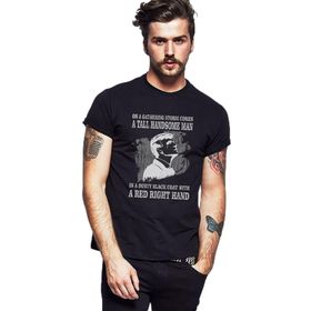 Qivi Peaky Blinders Tommy On A Baskılı Siyah Erkek Örme T-shirt