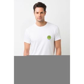 Qivi Pi Green Logo Baskılı Beyaz Erkek T-shirt