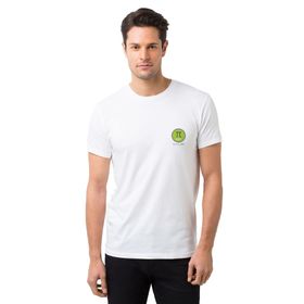 Qivi Pi Green Logo Baskılı Beyaz Erkek T-shirt