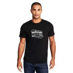 Qivi Pitbull Big Dawg Baskılı Siyah Erkek Örme T-shirt