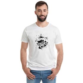 Qivi Pokey Gun Money Baskılı Beyaz Erkek T-shirt