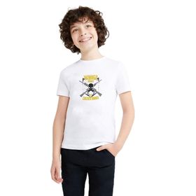 Qivi Pubg Battlegrounds Pubg Corporation Baskılı Unisex Çocuk Beyaz T-shirt