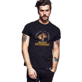 Qivi Pubg Cember Baskılı Siyah Erkek Örme T-shirt