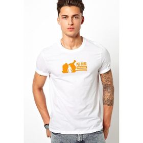 Qivi Pubg Dinner Baskılı Beyaz Erkek T-shirt