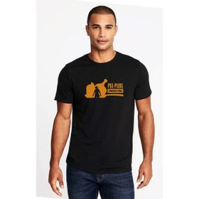 Qivi Pubg Dinner Baskılı Siyah Erkek Örme T-shirt