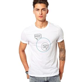 Qivi Pubg Fuck Run Forest Run Baskılı Beyaz Erkek T-shirt