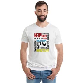 Qivi Pubg Karısık Baskılı Beyaz Erkek T-shirt