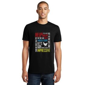 Qivi Pubg Karışık Baskılı Siyah Erkek Örme T-shirt