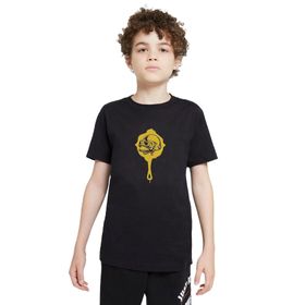 Qivi Pubg Kurukafa Tava Baskılı Siyah Unisex Çocuk T-shirt