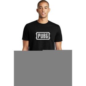 Qivi Pubg Logo Baskılı Siyah Erkek Örme T-shirt
