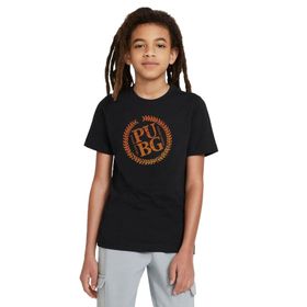 Qivi Pubg Public Baskılı Siyah Unisex Çocuk T-shirt