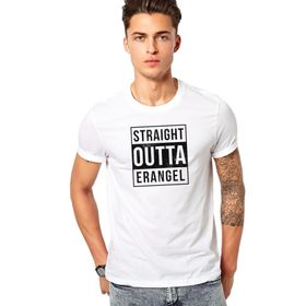 Qivi Pubg Straıght Outta El Pozo Baskılı Beyaz Erkek T-shirt