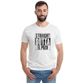 Qivi Pubg Straıght Outta El Pozo Baskılı Beyaz Erkek T-shirt
