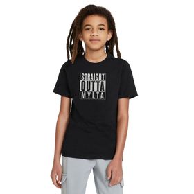Qivi Pubg Straıght Outta Severny Baskılı Siyah Unisex Çocuk T-shirt