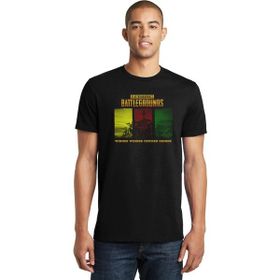 Qivi Pubg Winner Chicken Dinner Baskılı Siyah Erkek Örme T-shirt
