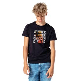 Qivi Pubg Winner Kadın Baskılı Siyah Unisex Çocuk T-shirt