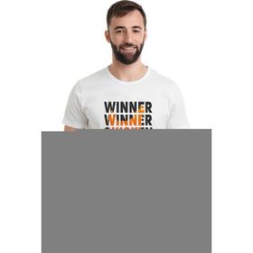 Qivi Pubg Winner Tavuk Baskılı Beyaz Erkek T-shirt