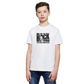 Qivi Queen We Will Rock You Baskılı Unisex Çocuk Beyaz T-shirt