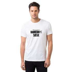 Qivi Rainbowsix Baskılı Beyaz Erkek T-shirt