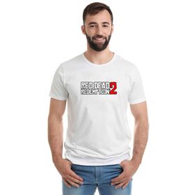 Qivi Red Dead Logo Baskılı Beyaz Erkek T-shirt