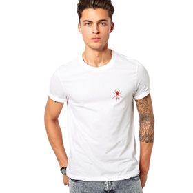 Qivi Red Spider Kırmızı Örümcek Baskılı Beyaz Erkek T-shirt