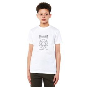 Qivi Reinkaos Baskılı Unisex Çocuk Beyaz T-shirt