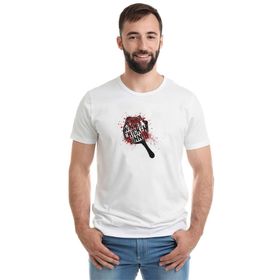 Qivi RF0492-ERKTS Pubg Winner Tava Baskılı Beyaz Örme Erkek T-shirt
