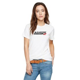 Qivi RF0574-KDNTS UFC Ultimate Fighting Championship Baskılı Beyaz Örme Kadın T-shirt