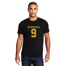 Qivi Riverdale 9 Baskılı Siyah Erkek Örme T-shirt