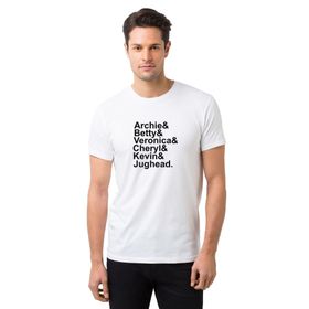 Qivi Riverdale Characters Name Baskılı Beyaz Erkek T-shirt