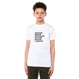 Qivi Riverdale Characters Name Baskılı Unisex Çocuk Beyaz T-shirt