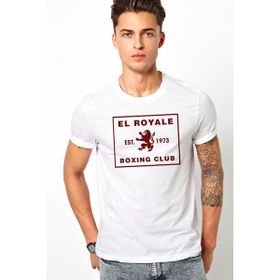 Qivi Riverdale El Royale Boxing Club Baskılı Beyaz Erkek T-shirt
