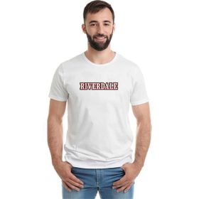 Qivi Riverdale Logo Baskılı Beyaz Erkek T-shirt